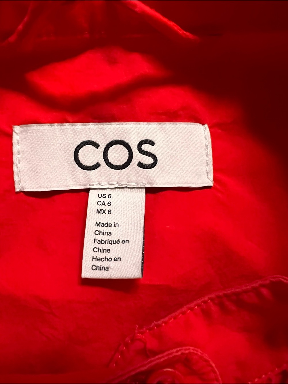 COS Bright Red Midi Dress with Tie Waist - Picture 4 of 11